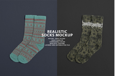 Realistic Socks Mockup