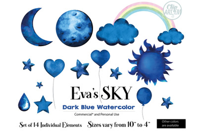 Sky Cloud Blue Balloon 14 PNG images&2C; decorative sky set