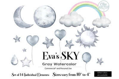 Sky Cloud Light Gray  Neutral 14 PNG images&2C; sun&2C; star&2C; drop bundle