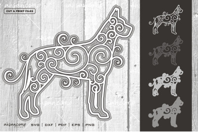 Dog #5 Vector SVG 3D Layered, Eps 10