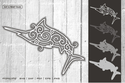 Fish #5 Vector SVG 3D Layered, Eps 10