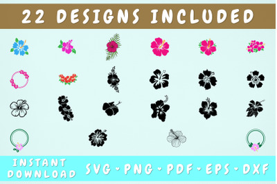 Hibiscus SVG Bundle - 22 Designs