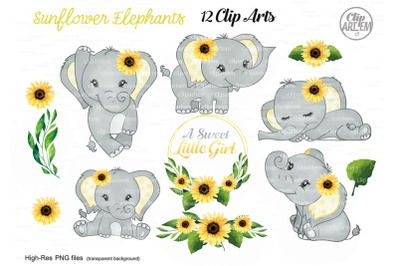 &amp;quot; Sunflower Elephant Rustic PNG set&2C; sublimation images