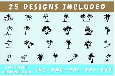 Palm Tree SVG Bundle - 25 Designs