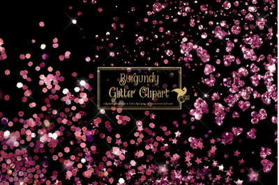 Burgundy Glitter Clipart