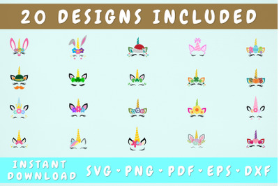 Unicorn SVG Bundle - 20 Designs