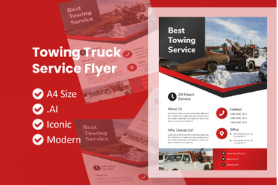 Towing Truck Rental Brochure Template