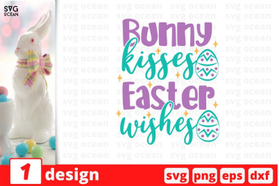 Bunny kisses easter wishes SVG Cut File