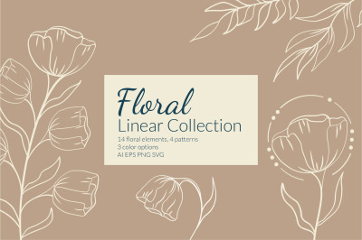 Botanical flower svg | Floral line art clipart SVG