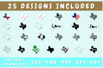 Texas SVG Bundle - 25 Designs