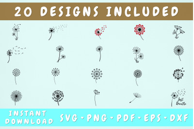 Dandelion SVG Bundle - 20 Designs&2C; Just Breathe SVG