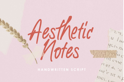 Aesthetic Notes - Handwritten Font