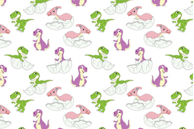 cute dinosaur cartoon pattern