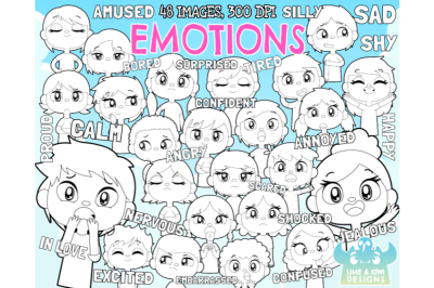 Emotions Digital Stamps - Lime and Kiwi Designs