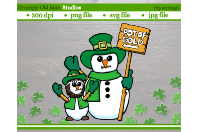 Leprechaun Snowman | Saint Patrick&#039;s day