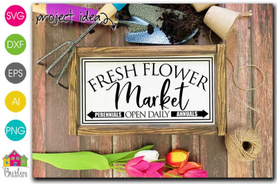 Fresh Flower Market SVG file for Spring