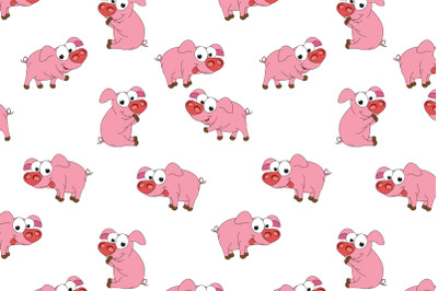 cute pig animal cartoon pattern