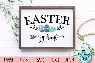 Easter egg hunt wood sign svg, easter sign svg