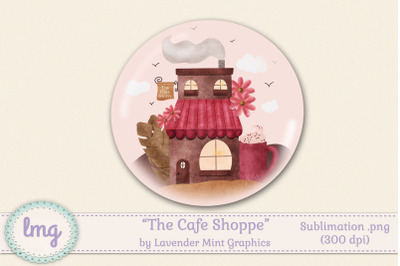 Whimsical Cafe Shop Sublimation PNG