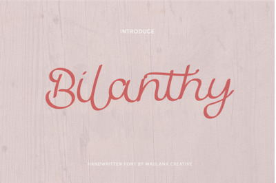 Bilanthy Handwritten Font