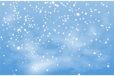 Christmas background. Winter snow landscape vector illustration. Falli