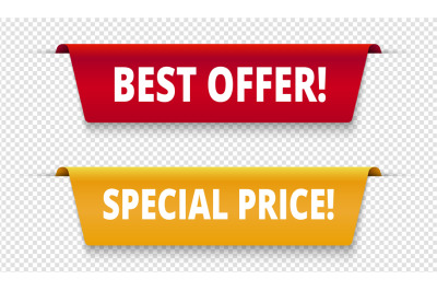 Sale offer tags. Special price label. Sale banners&2C; discount vector ba