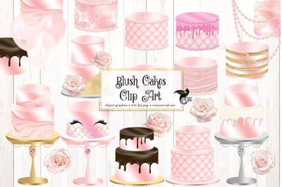 Blush Pink Cakes Clipart