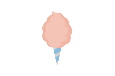 amusement parks cotton candy flat icon