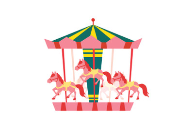 amusement parks Carousel flat icon