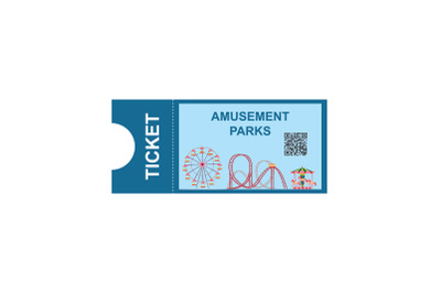 amusement parks ticket flat icon