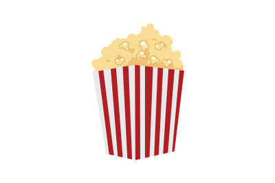 amusement parks popcorn flat icon