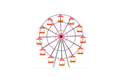 amusement parks Ferris Wheel flat icon