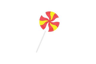 amusement parks lollipops flat icon