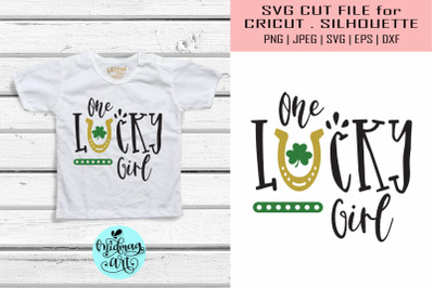 One lucky girl svg, St. Patrick&#039;s day svg