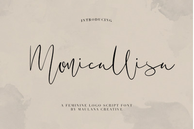 Monicallisa Feminine Logo Script Font