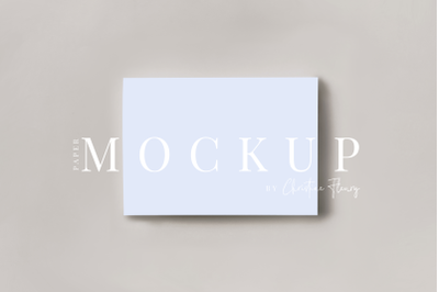 Minimal Flat Lay Paper Mockup, Poster Wall Art Card Mockup