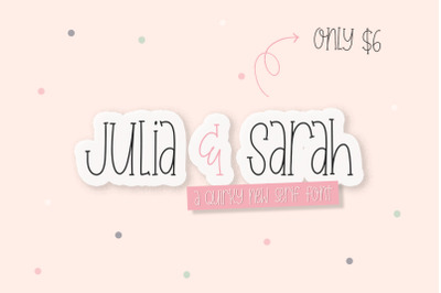 Julia and Sarah Font (Girly Fonts, Doodle Fonts)
