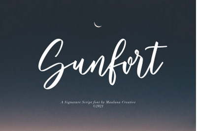 Sunfort Signature Script Font