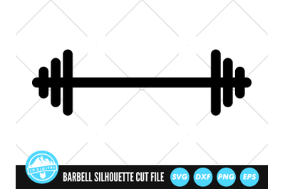 Barbell SVG | Barbell Silhouette Cut File