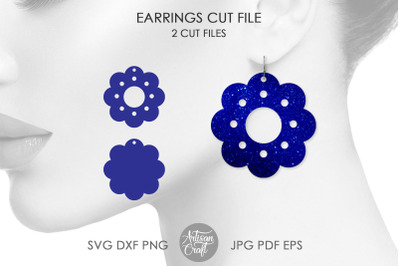 Flower earrings SVG