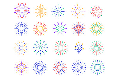 Color fireworks. Festive sparkles, carnival salutes. Birthday party an