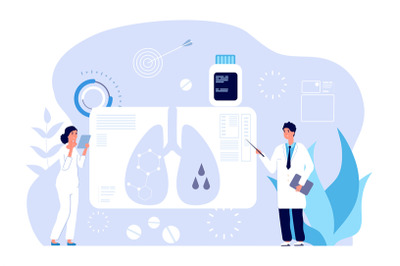 Pulmonology concept. Respiratory illness diagnostics&2C; lung problem. Pu