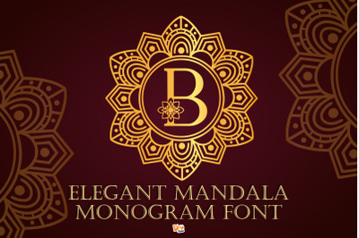 Elegant Mandala Monogram Font