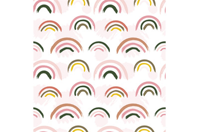 Scandinavian pattern. Creative baby rainbow print. Nursery kids fabric