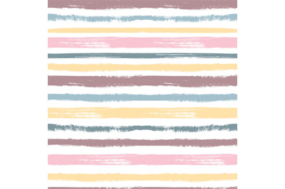 Brush pattern. Pastel stripes, grunge graphic colorful seamless textur