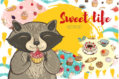 Sweet life: bakery vector set