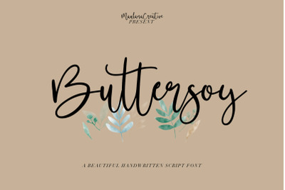 Buttersoy Beautiful Handwritten Script Font