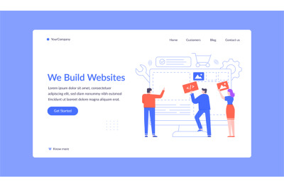 Team build website, create landing web page