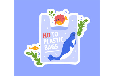 No plastic bag in sea and ocean