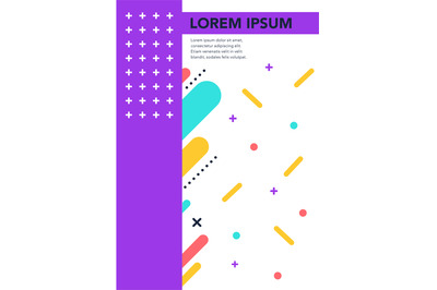 Cross and stroke&2C; dot elements memphis&2C; social pattern